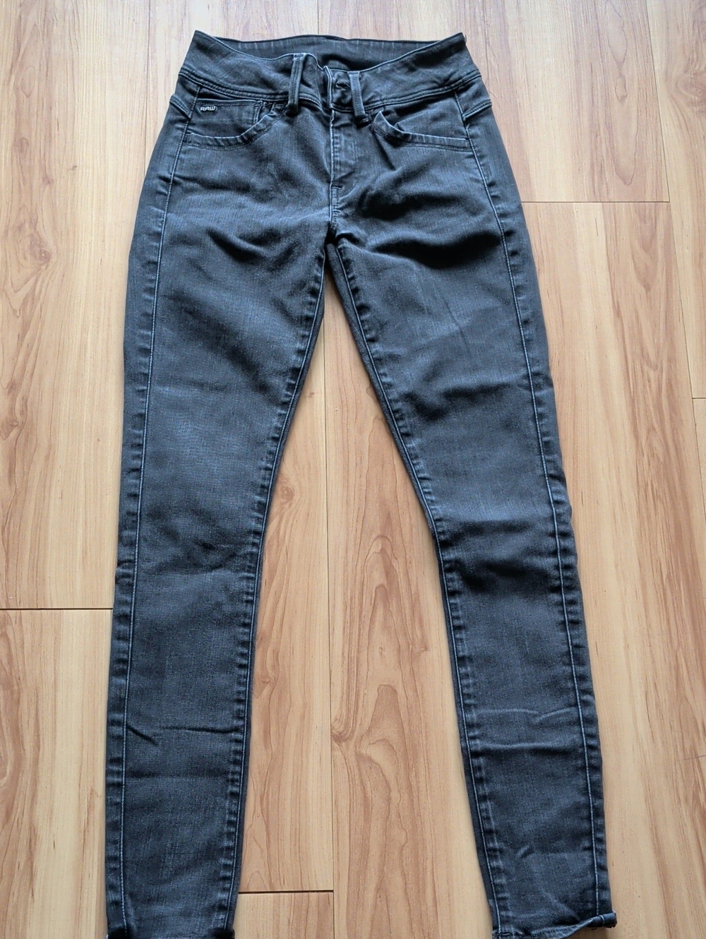 Women's High-Rise G Star Raw Skinny Jeans - Charcoal Gray